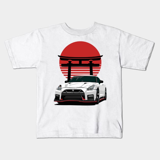 nissan gtr Kids T-Shirt by artoriaa